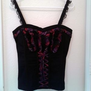 NWT Medium TRIPP Hot Topic Purple and Red Corset